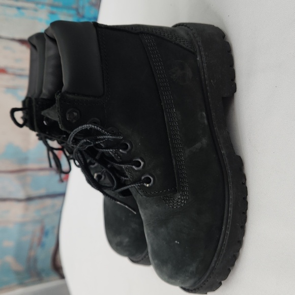 Timberland unisex-child 6" Premium Waterproof Boot in Black Nubuck - Picture 2 of 7